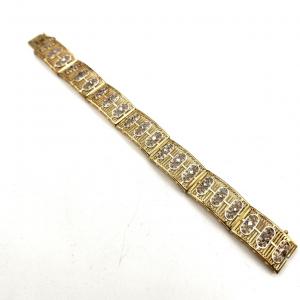 Photo of Lot #115D 800 Silver, Gold Electroplate Bracelet - Very pretty