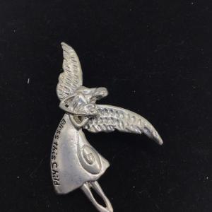 Photo of Silver tone angel pin