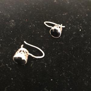 Photo of Sterling Silver And Onyx Vintage Earrings