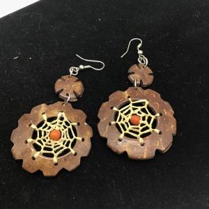 Photo of Wooden web earrings