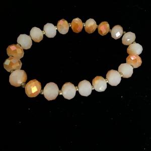 Photo of BEVELED Bead BRACELET WITH GOLD DIVIDERS, STYLE