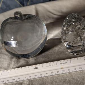 Photo of Toscany Crystal Apple and Sullivans Crystal Egg Paperweight