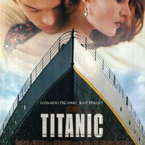 Photo of Titanic 1997 original double-sided one sheet movie poster
