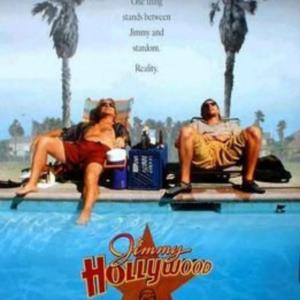 Photo of Jimmy Hollywood 1994 pool shot original double sided movie poster