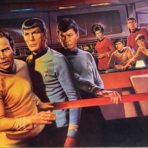 Photo of Rare Star Trek 1991 illustration of Crew by Drew Struzan original movie poster