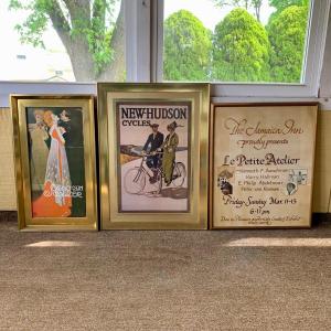 Photo of LOT 106 P: Framed Prints: "Dream Waltz" 1910, "New Hudson Cycles", & More