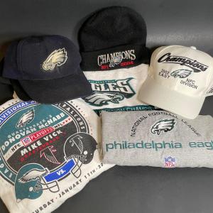 Photo of LOT 92U: Philadelphia Eagles Hats/Shirt Collection