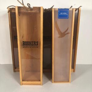 Photo of LOT 58G: Four Bookers Wooden Slide Boxes w/ Grey Goose Slide Box
