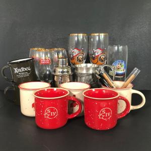 Photo of LOT 76K: Bar Collection - Branded Mugs, Pens, Glasses & More