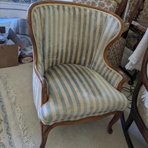 Photo of Lovely Vintage Carved Oak Wingback Chair