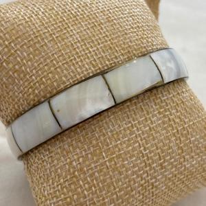 Photo of Brass with mother, pearl bangle bracelet