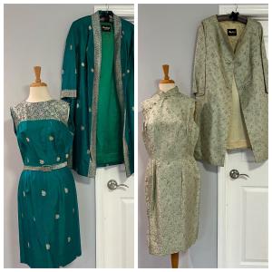 Photo of Vintage 4 Pc. Lot - 2 Matching Dress & Coat Sets