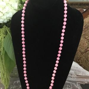 Photo of Vintage Pink Beaded Necklace