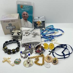 Photo of LOT 143L: Religious Jewelry Lot - Rosaries and More