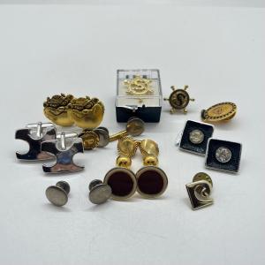 Photo of LOT 154: Men’s Jewelry Lot - Pins, Cufflinks, Tie Clips