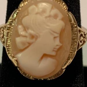 Photo of 14k Yellow Gold Cameo Ring Size 6 / 4.6 grams