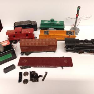 Photo of Marx 666 Die- Cast Steam Locomotive Engine Smoker Santa FE train & track set