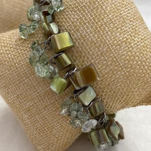 Photo of Green Glass and shell bracelet