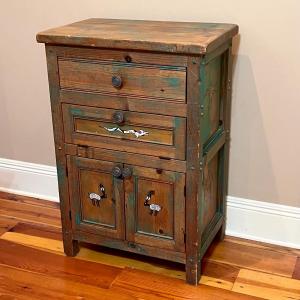 Photo of Rustic Solid Wood Distressed Cabinet