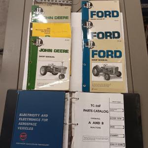 Photo of John Deere Tractor shop manual and Ford Tractor shop manuals