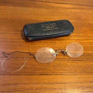 Photo of Antique Pince-Nez Spectacles Eyeglasses w Case