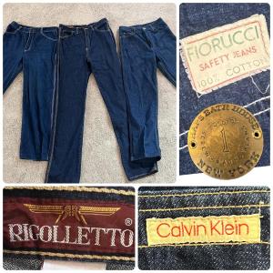 Photo of Lot of 3 Vintage Women’s Jeans Denim - Fiorucci, Calvin, Rigolletto