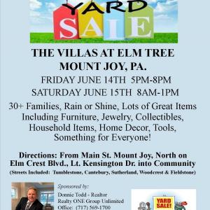 Photo of The 13th Annual Villas at Elm Tree Community Yard Sale in Mount Joy!