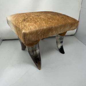 Photo of Horn & cow hide stool