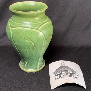 Photo of Pewabic Pottery Matte Green vase