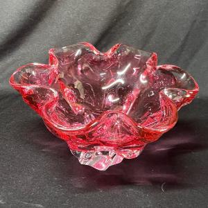 Photo of Murano Cranberry pink bowl