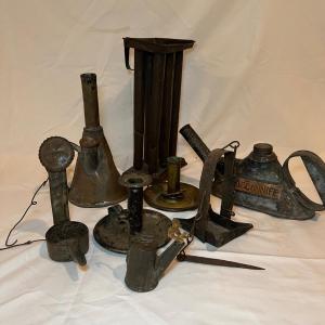 Photo of Tin Candle Mold, Betty Grease Lamp, Oil Lamps & More (BD-RG)