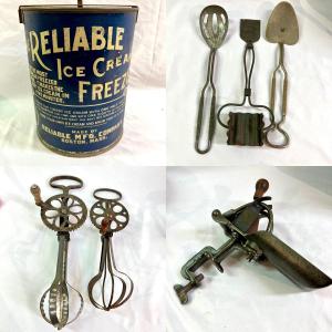Photo of Cherry Pitter, Ice Cream Maker & Other ‘Old Timey’ Utensils (BS-RG)