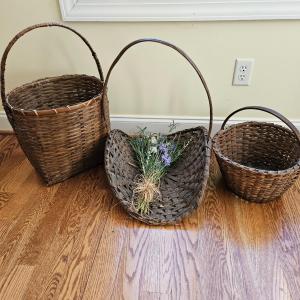 Photo of Woven Split Wood Baskets (K-DW)