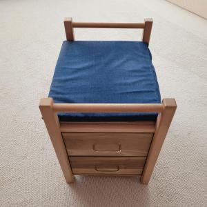 Photo of Small Wooden Bench with Drawers (P-CE)