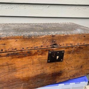 Photo of Early Antique Primitive Trunk
