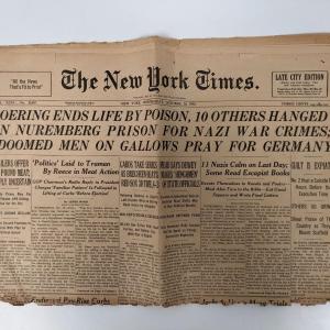 Photo of World War 2 The New York Times Original 1946 Newspaper