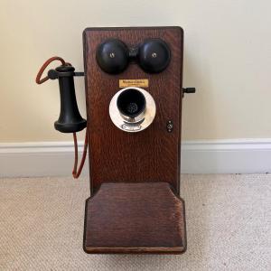 Photo of Western Electric Company Wood Crank Phone (UB1-DZ)