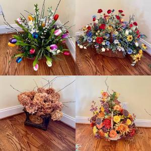 Photo of Four Seasons of Faux Floral Arrangements (DR-RG)