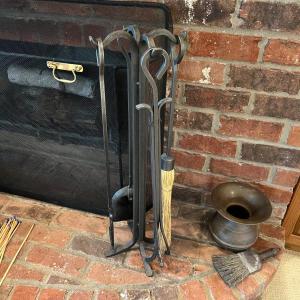 Photo of Forged Wrought Iron Fireplace Tools & More (LR-RG)