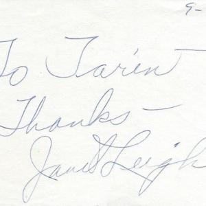 Photo of Janet Leigh original signature