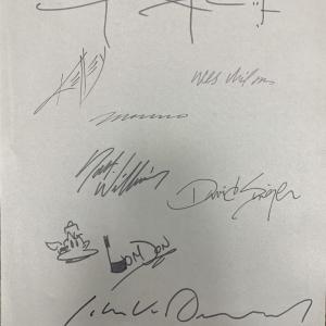 Photo of Various artists signed page