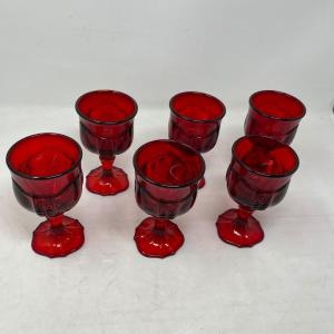 Photo of Fenton Ruby wine glasses