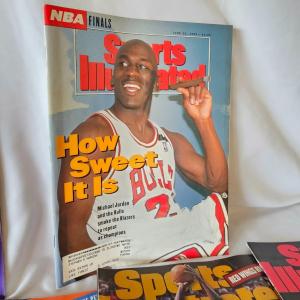 Photo of Past Sports Illustrated Basketball Issues & More. (BO-JS)