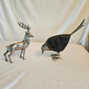 Photo of Pewter Deer and Rustic Bird (DR-DW)