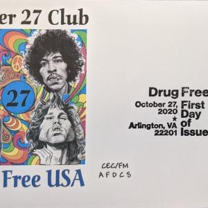 Photo of Forever 27 Club Drug Free USA First Day Cover - Jimi Janis Jim and Brian
