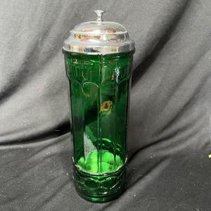 Photo of Green Glass Straw Holder