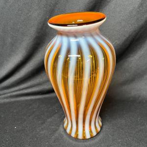Photo of Fenton Candy stripe vase