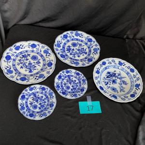 Photo of Assorted Blue Onion Plates