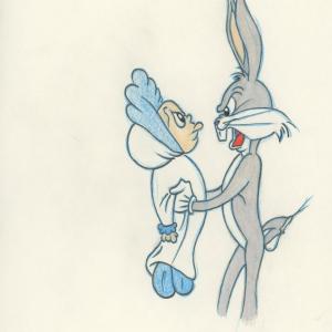 Photo of Bugs Bunny hand drawn signed sketch