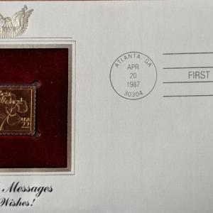 Photo of Special Messages Best Wishes Gold Stamp Replica First Day Cover